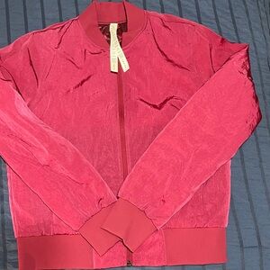 Lululemon Athletica Vibrant Pink Bomber Jacket